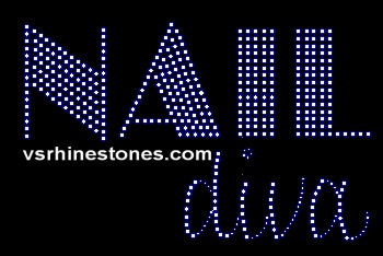 Nail Diva Rhinestone Transfer - Shirt Size